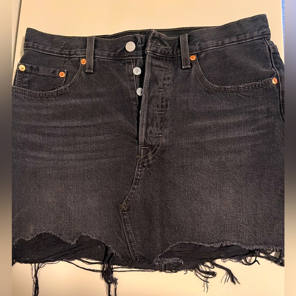 Black Levi Strauss Denim Skirt